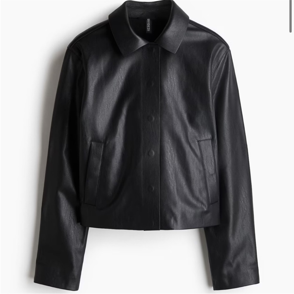 H&M Divided Raw-Edge Coated Jacket